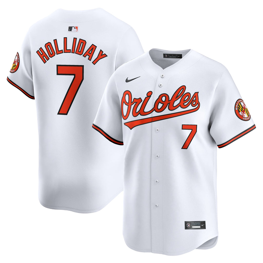 Men's Baltimore Orioles Jackson Holliday Nike White Home Limited Player Jersey - 2