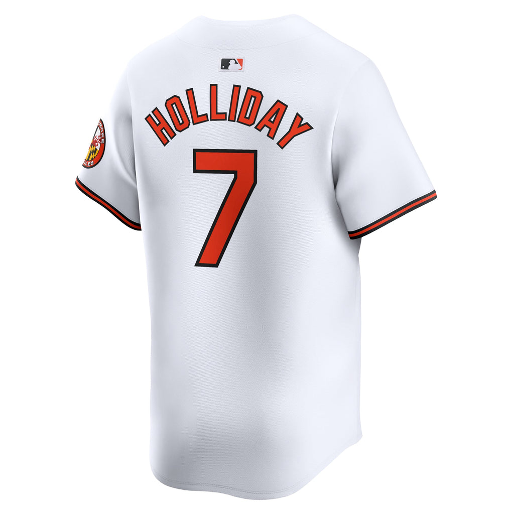 Men's Baltimore Orioles Jackson Holliday Nike White Home Limited Player Jersey - 4