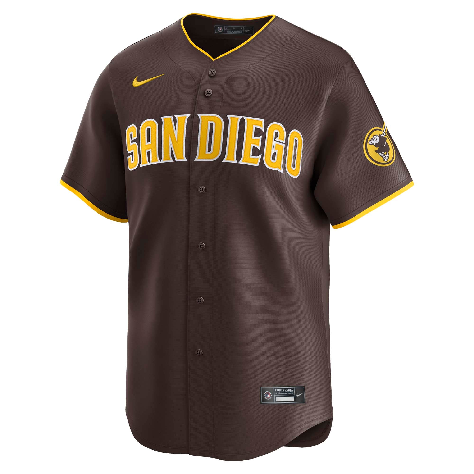 Men's San Diego Padres Jackson Merrill Nike Brown Road Limited Player Jersey - 3