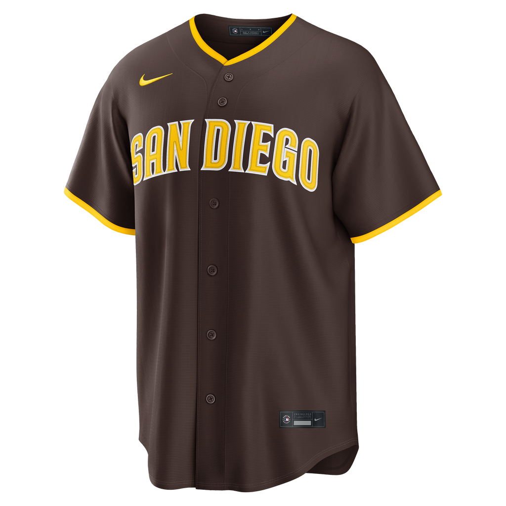 Men's San Diego Padres Jackson Merrill Nike Brown Road Replica Jersey - 3