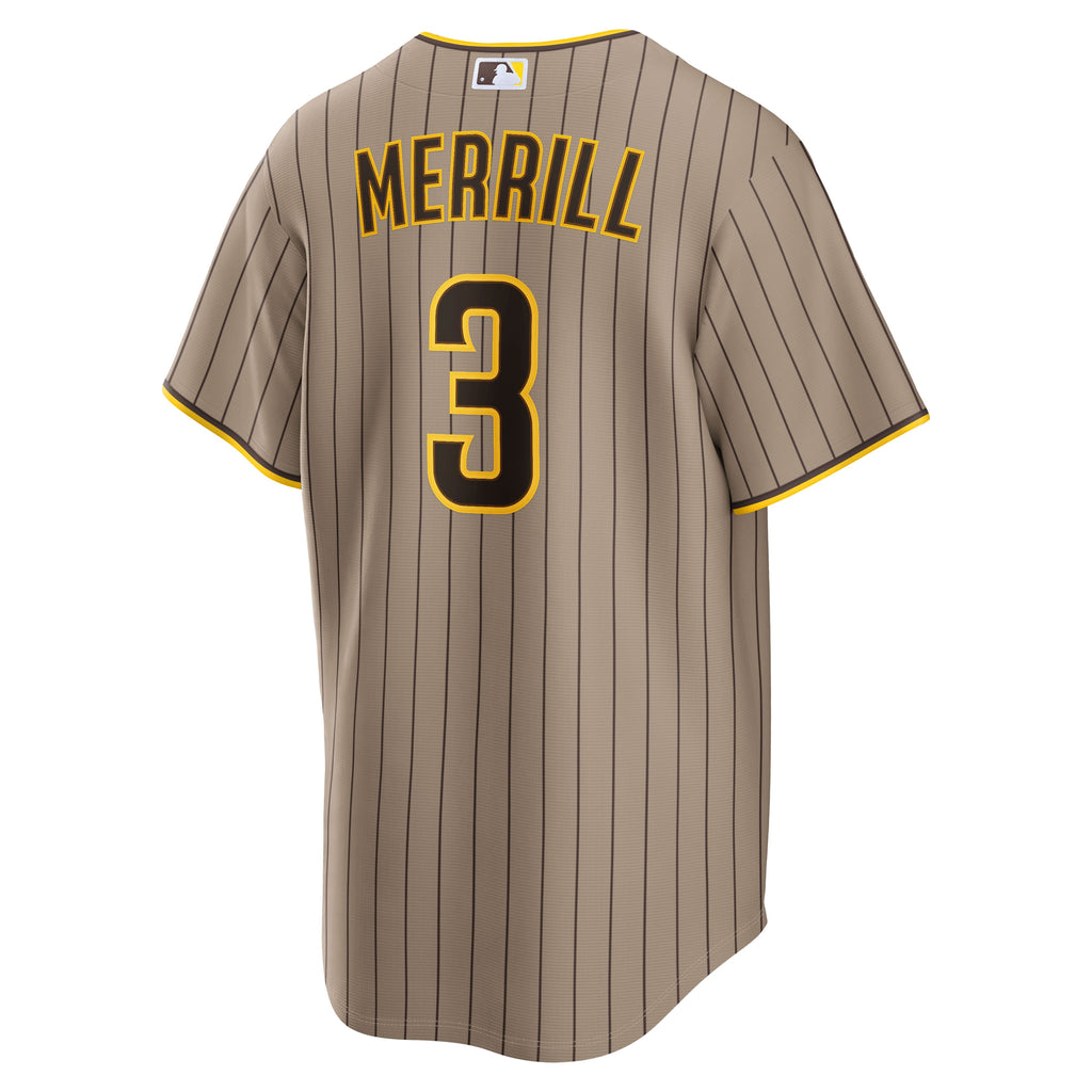 Men's San Diego Padres Jackson Merrill Nike Sand Alternate Replica Jersey - 4