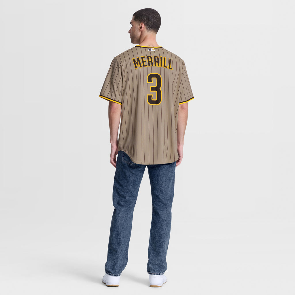Men's San Diego Padres Jackson Merrill Nike Sand Alternate Replica Jersey - 6