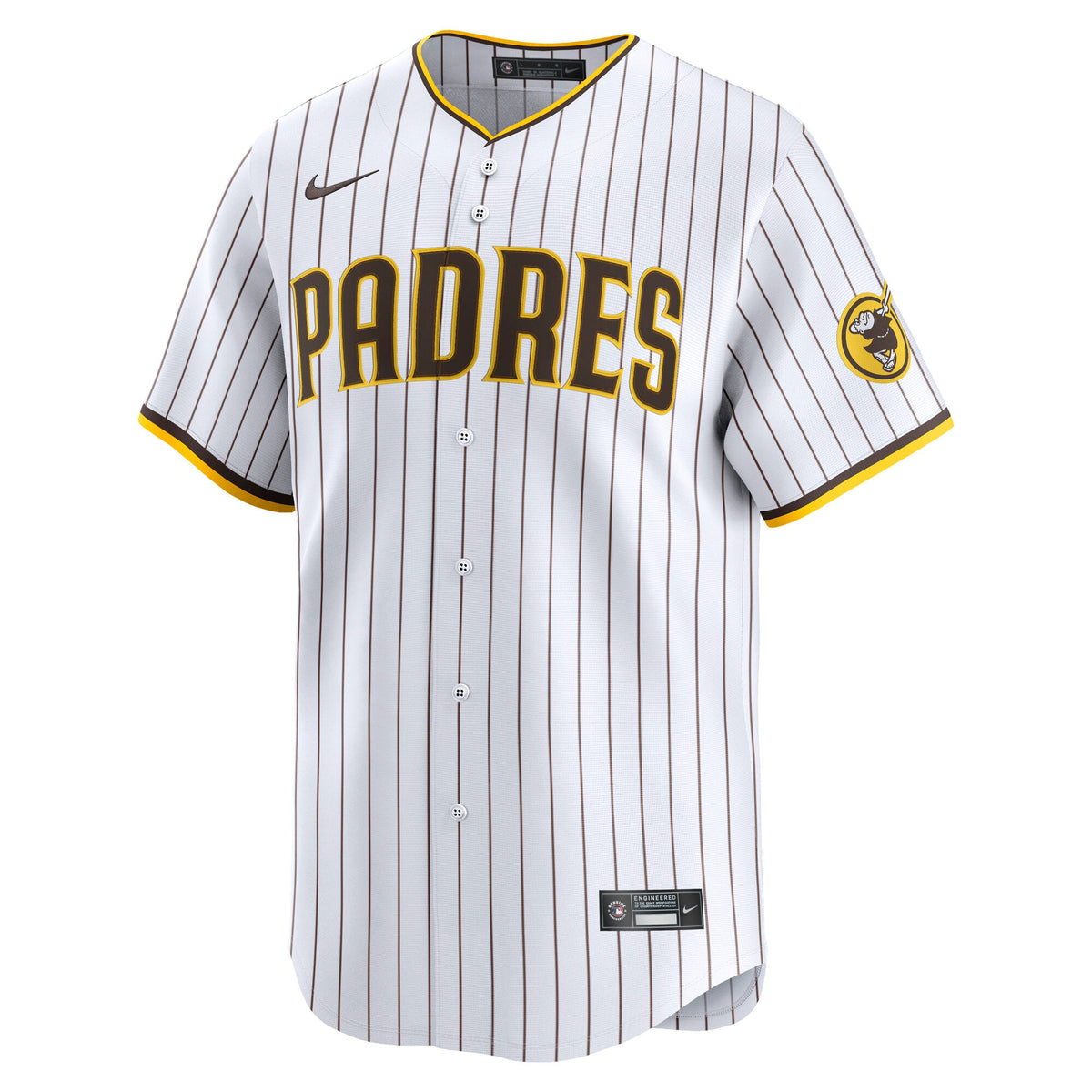 Men's San Diego Padres Jackson Merrill Nike White Home Limited Player Jersey - 3