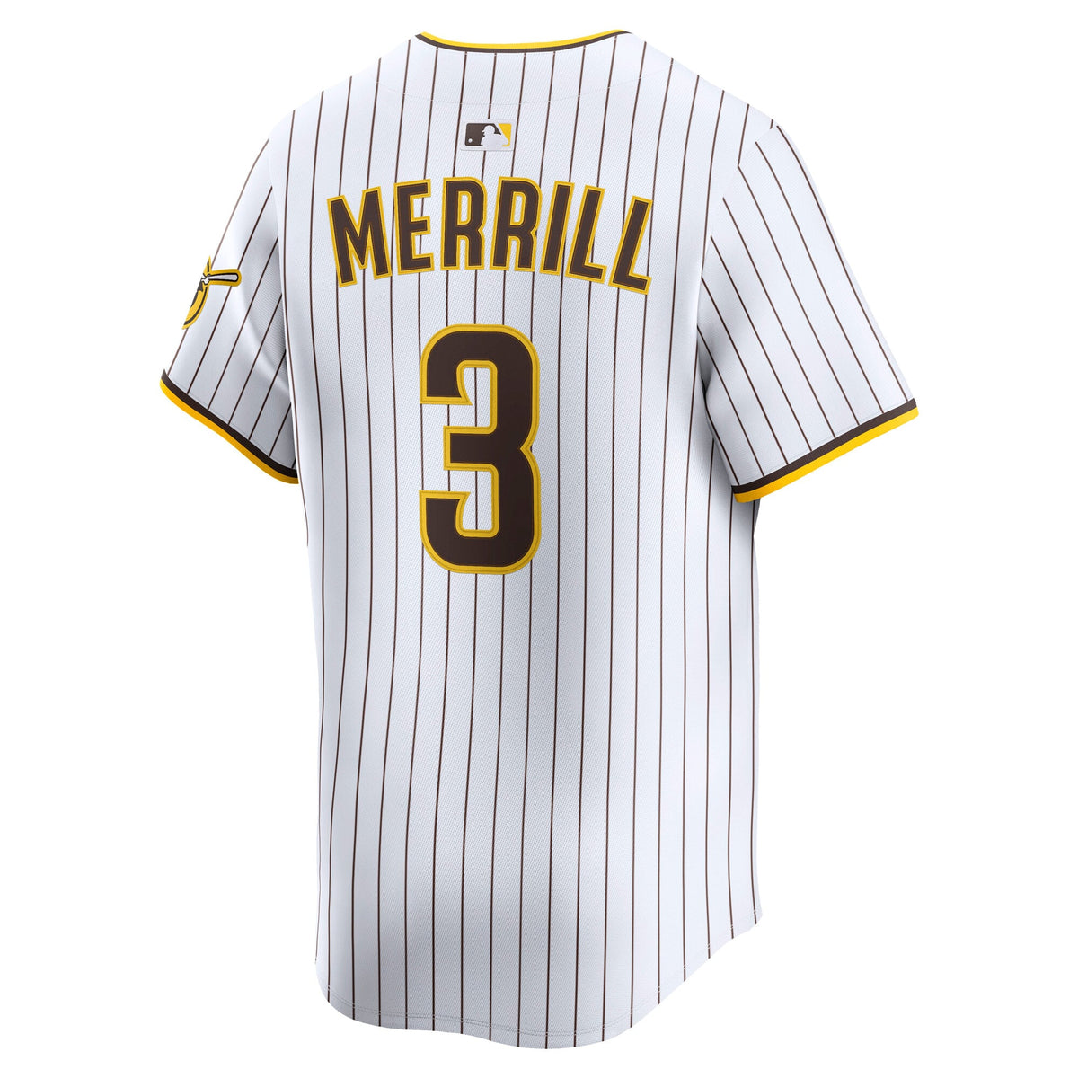 Men's San Diego Padres Jackson Merrill Nike White Home Limited Player Jersey - 4