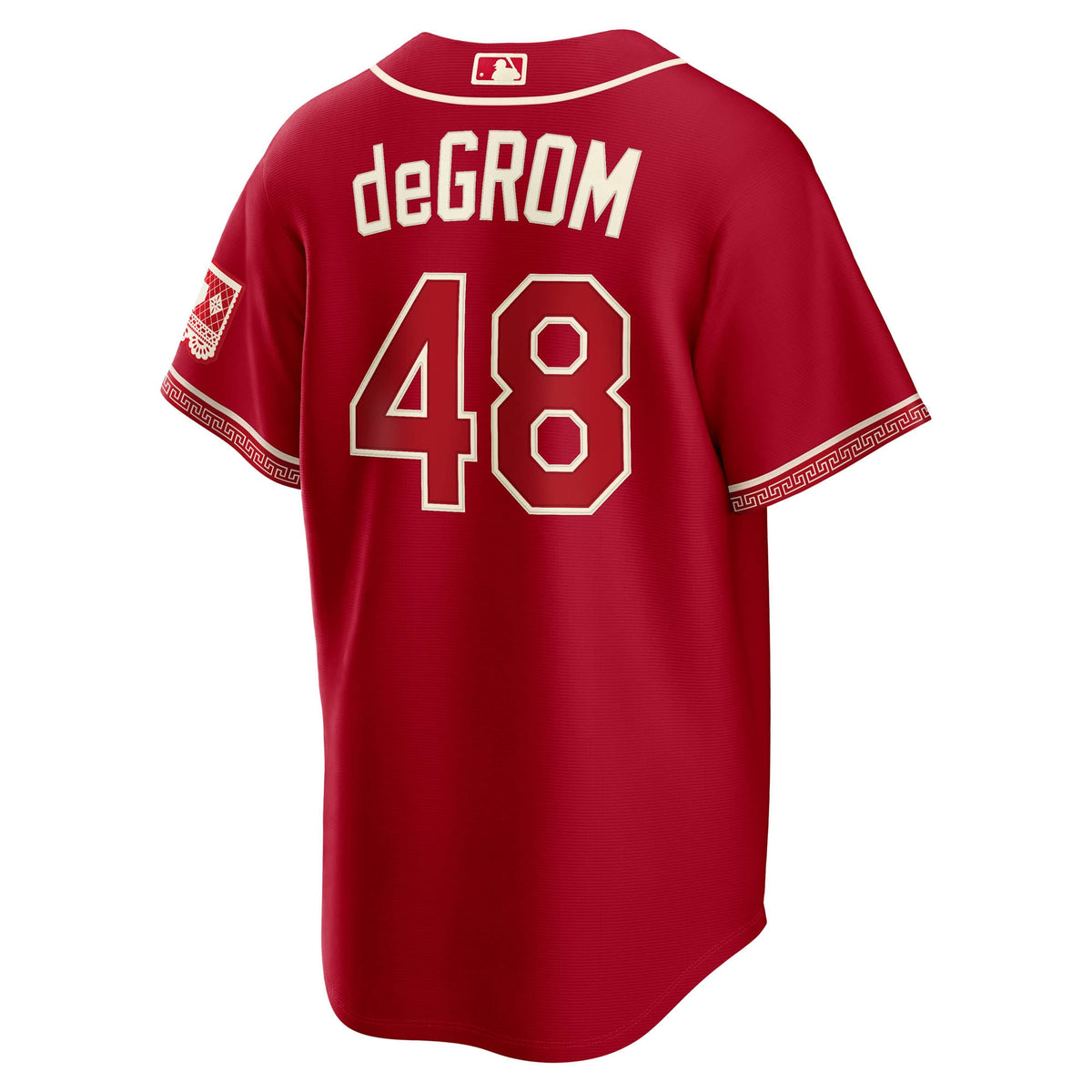Men's Texas Rangers Jacob deGrom Nike Red 2026 City Connect Stadium Jersey - 4