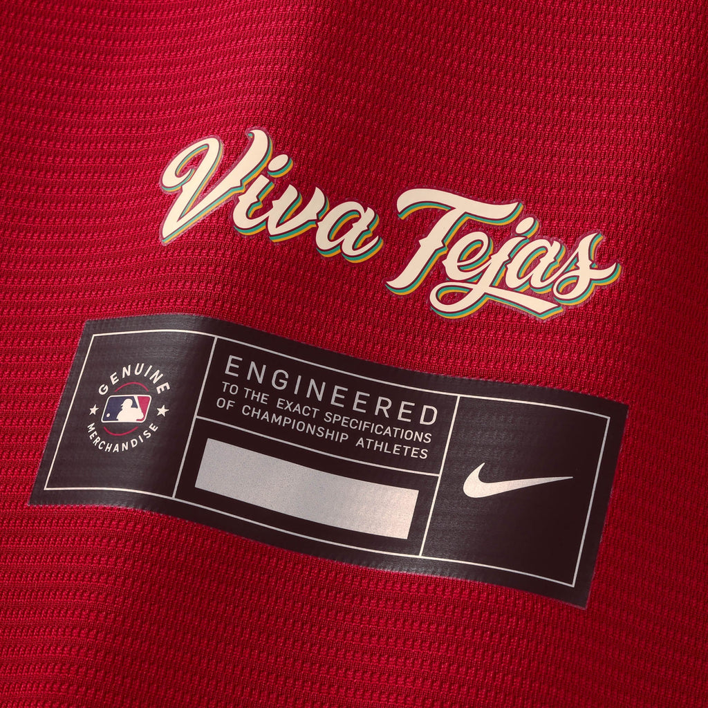 Men's Texas Rangers Jacob deGrom Nike Red 2026 City Connect Stadium Jersey - 6
