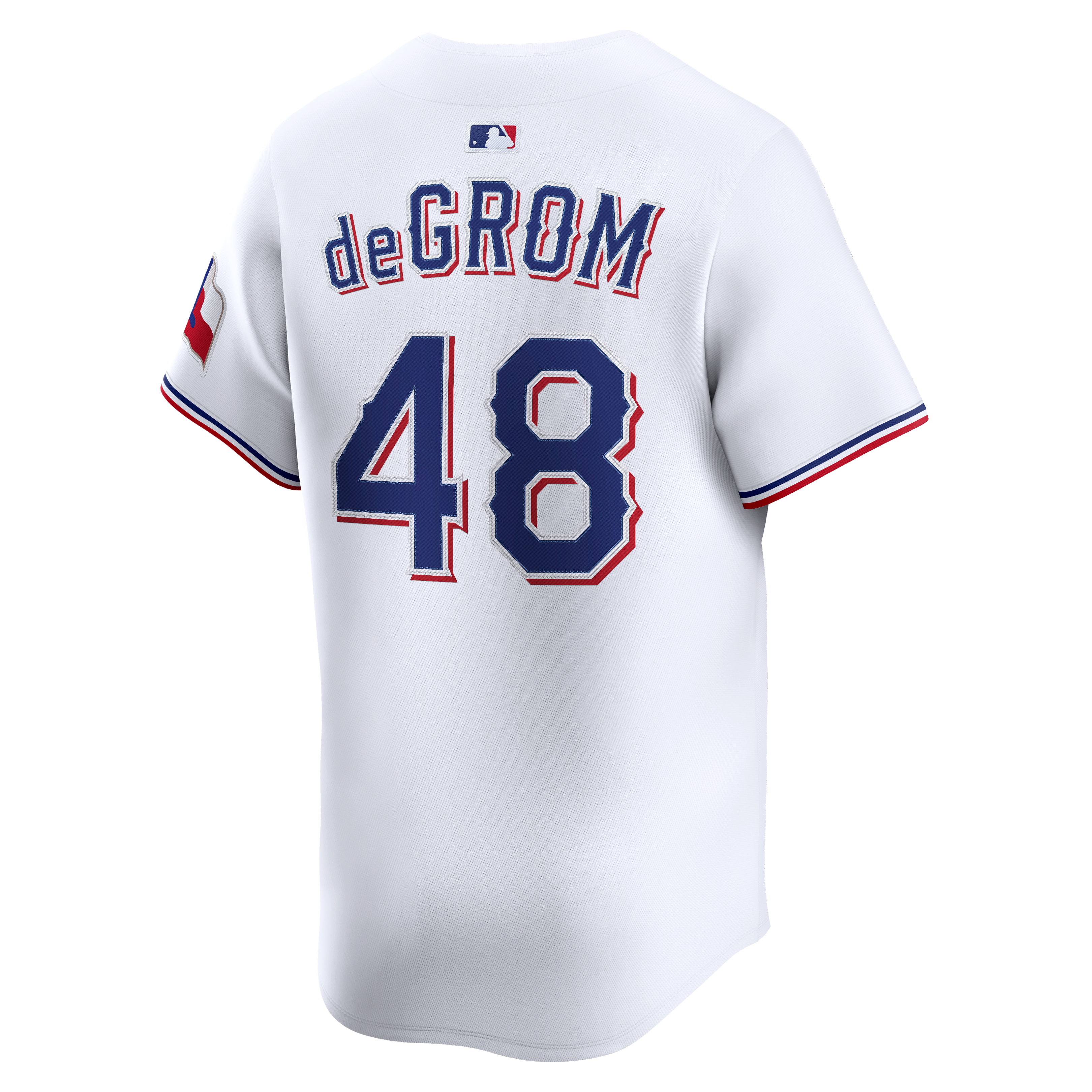 Men's Texas Rangers Jacob deGrom Nike White Home Limited Jersey - 4