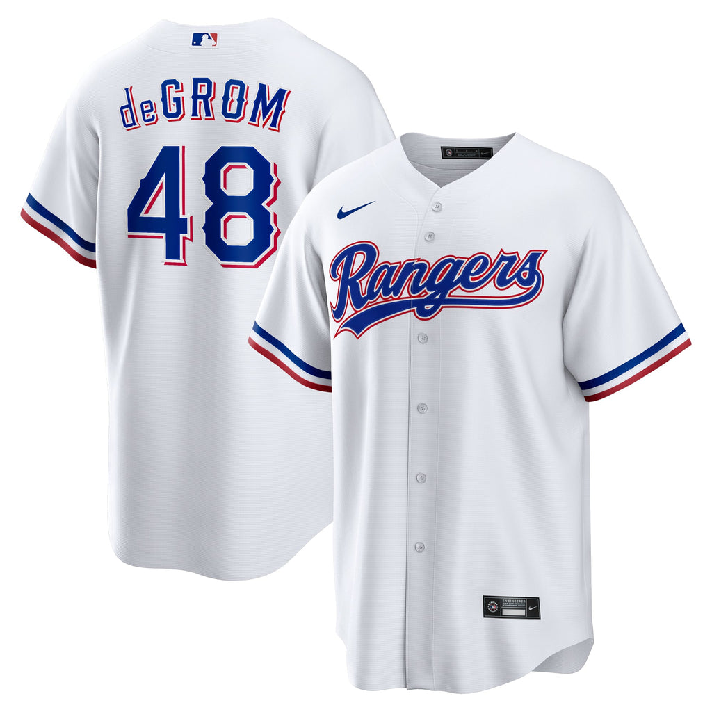 Men's Texas Rangers Jacob deGrom Nike White Home Replica Player Jersey - 2