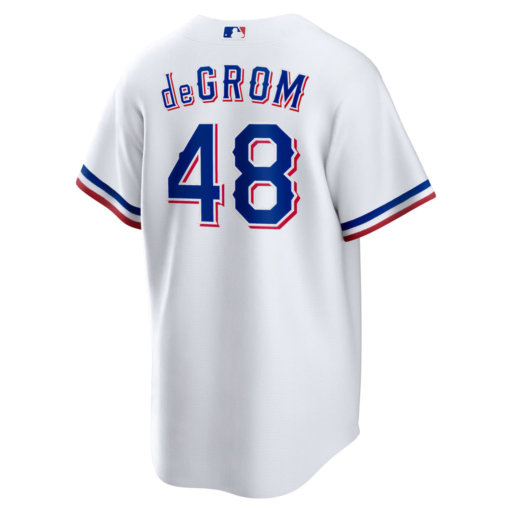Men's Texas Rangers Jacob deGrom Nike White Home Replica Player Jersey - 4
