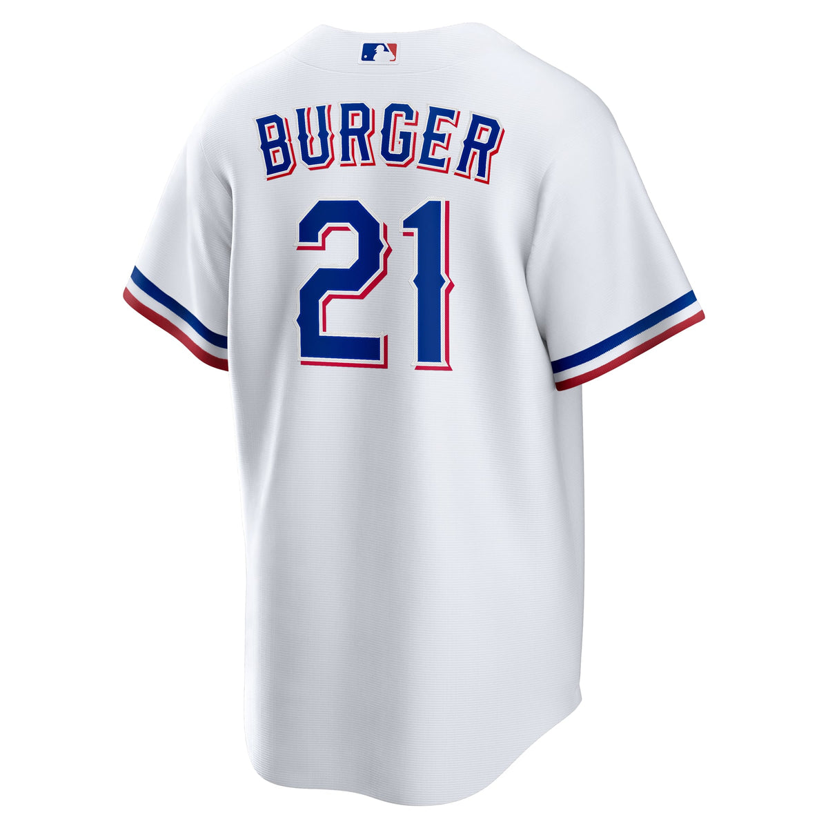 Men's Texas Rangers Jake Burger Nike White Home Replica Jersey - 4