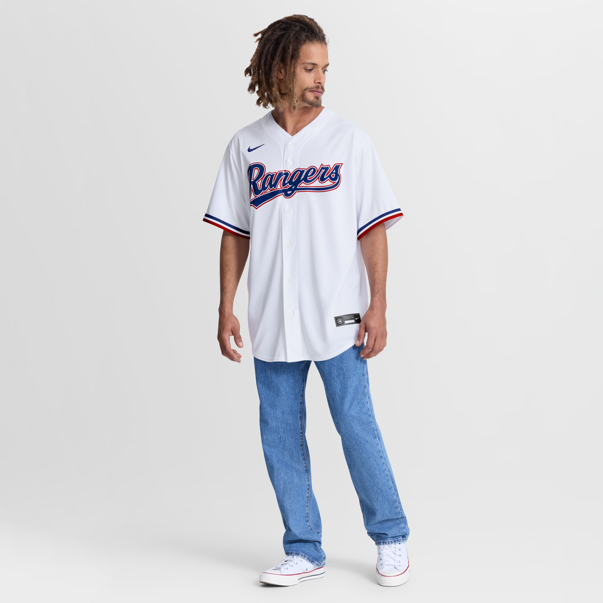 Men's Texas Rangers Jake Burger Nike White Home Replica Jersey - 5