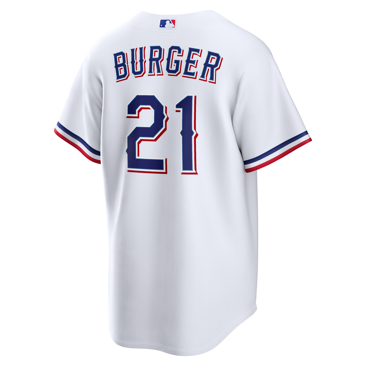 Men's Texas Rangers Jake Burger Nike White Home Replica Jersey - 4