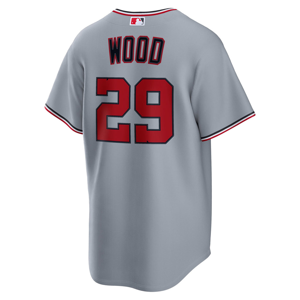 Men's Washington Nationals James Wood Nike Gray Road Replica Jersey - 4