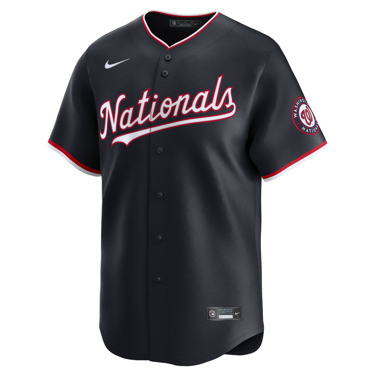 Men's Washington Nationals James Wood Nike Navy Alternate Limited Player Jersey - 3