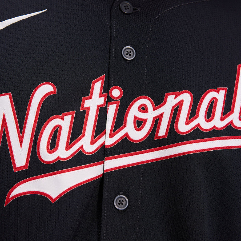 Men's Washington Nationals James Wood Nike Navy Alternate Limited Player Jersey - 12