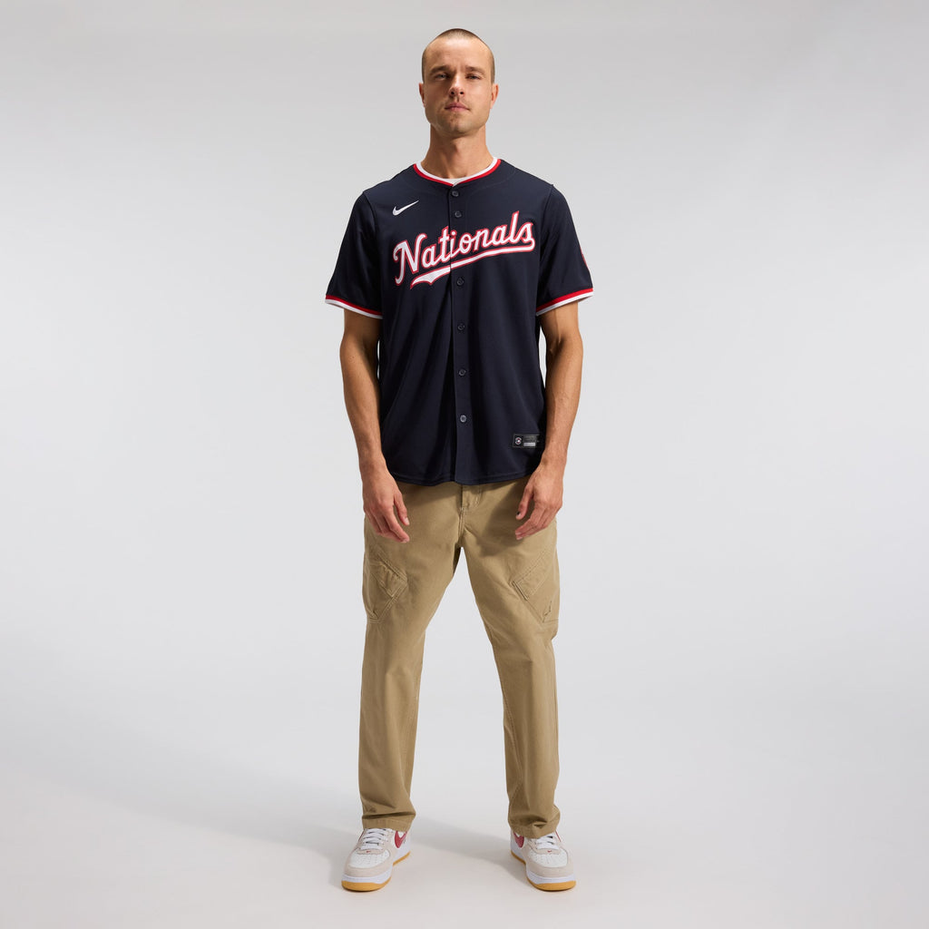 Men's Washington Nationals James Wood Nike Navy Alternate Limited Player Jersey - 5