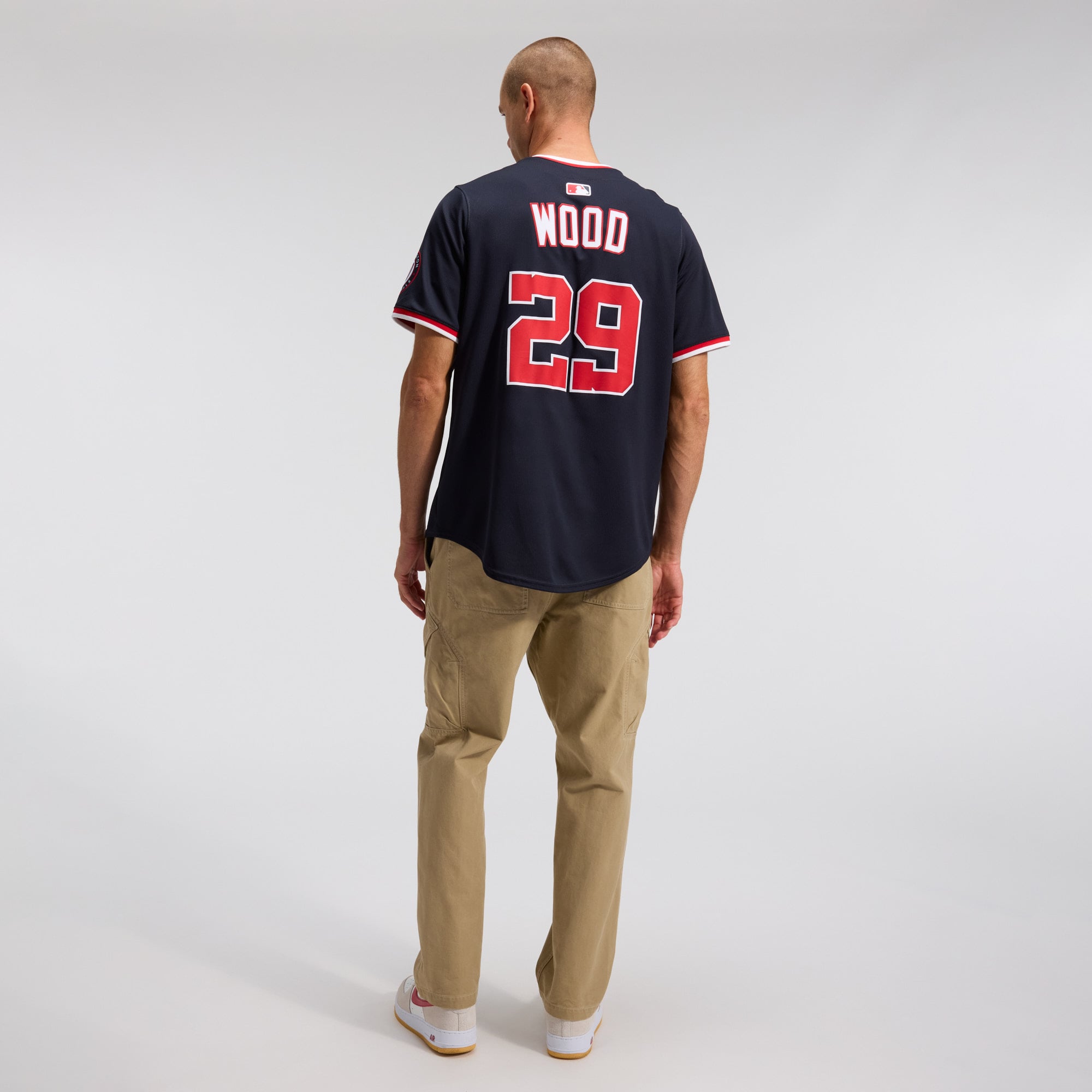 Men's Washington Nationals James Wood Nike Navy Alternate Limited Player Jersey - 6