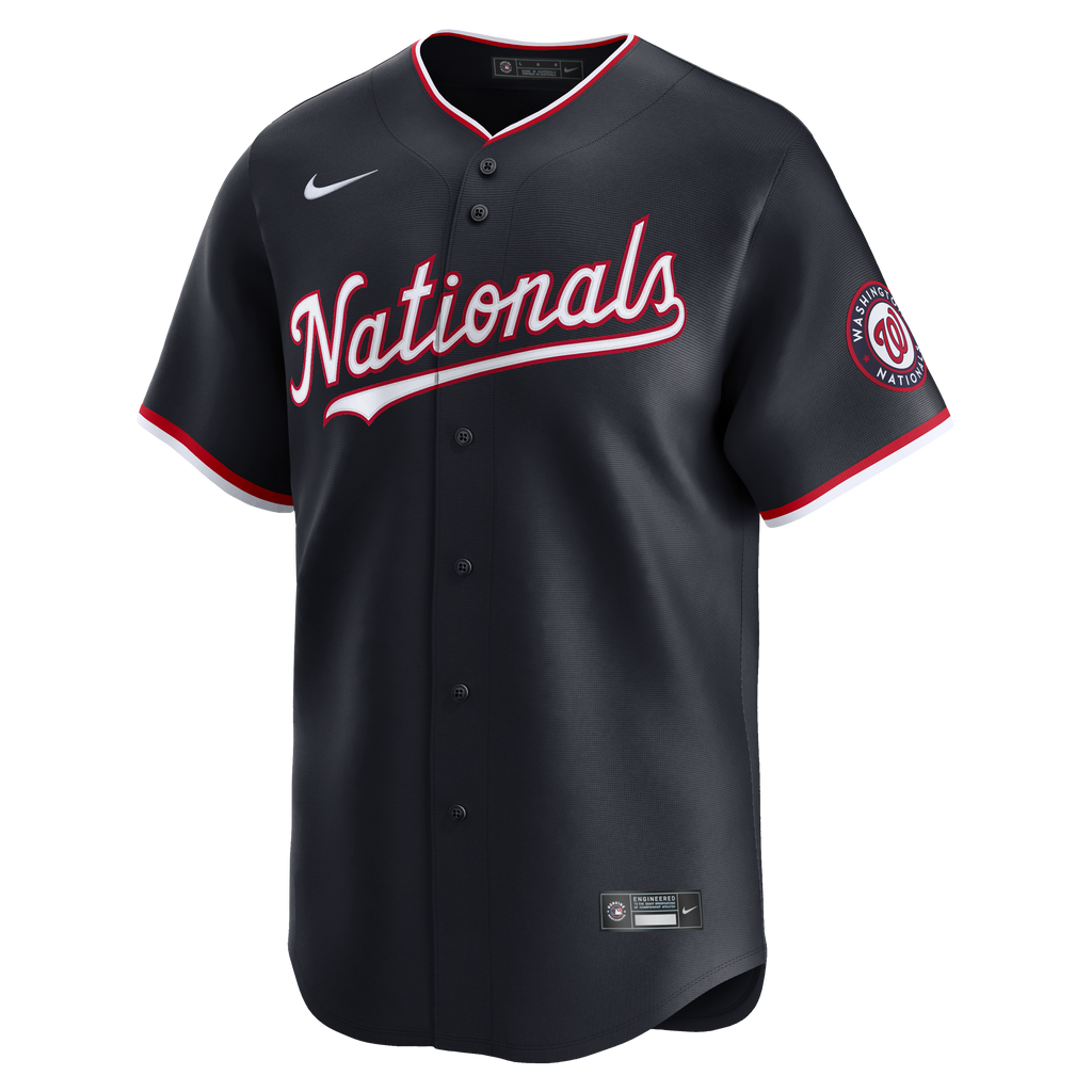 Men's Washington Nationals James Wood Nike Navy Alternate Limited Player Jersey - 7