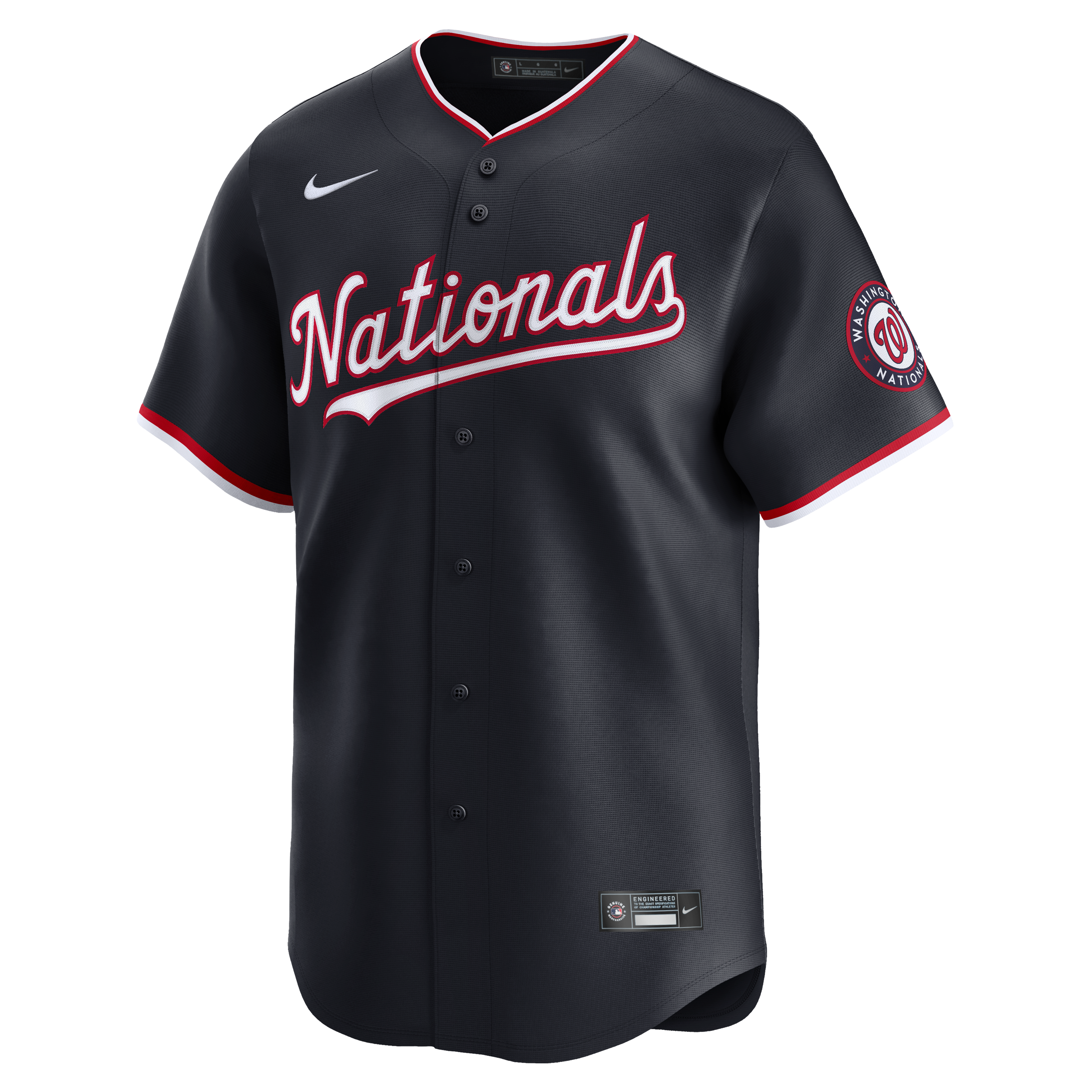 Men's Washington Nationals James Wood Nike Navy Alternate Limited Player Jersey - 7