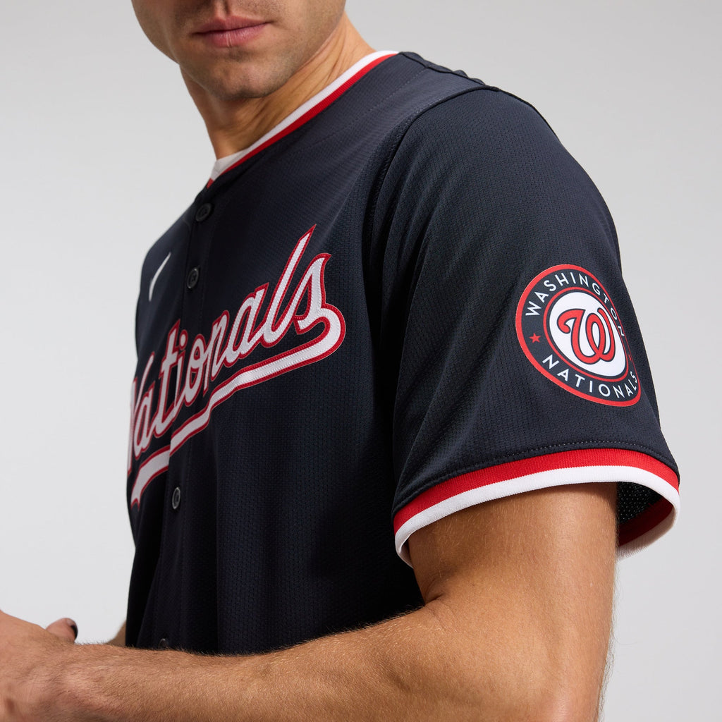 Men's Washington Nationals James Wood Nike Navy Alternate Limited Player Jersey - 9