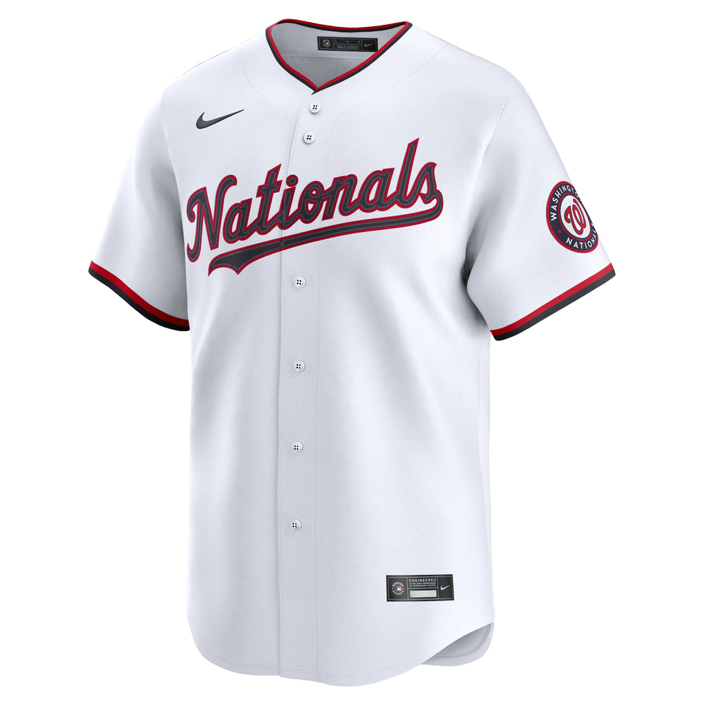 Men's Washington Nationals James Wood Nike White Home Limited Jersey - 3
