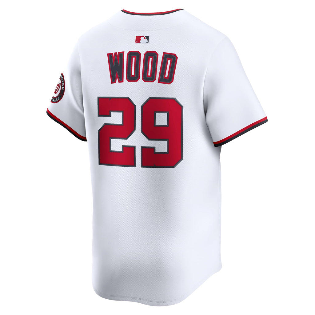 Men's Washington Nationals James Wood Nike White Home Limited Jersey - 4
