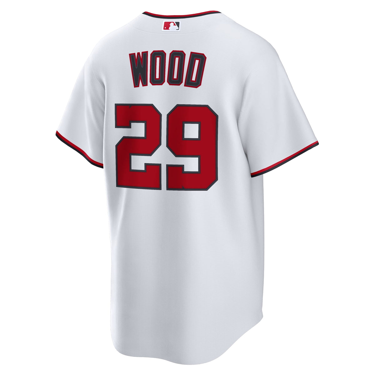 Men's Washington Nationals James Wood Nike White Home Replica Jersey - 4