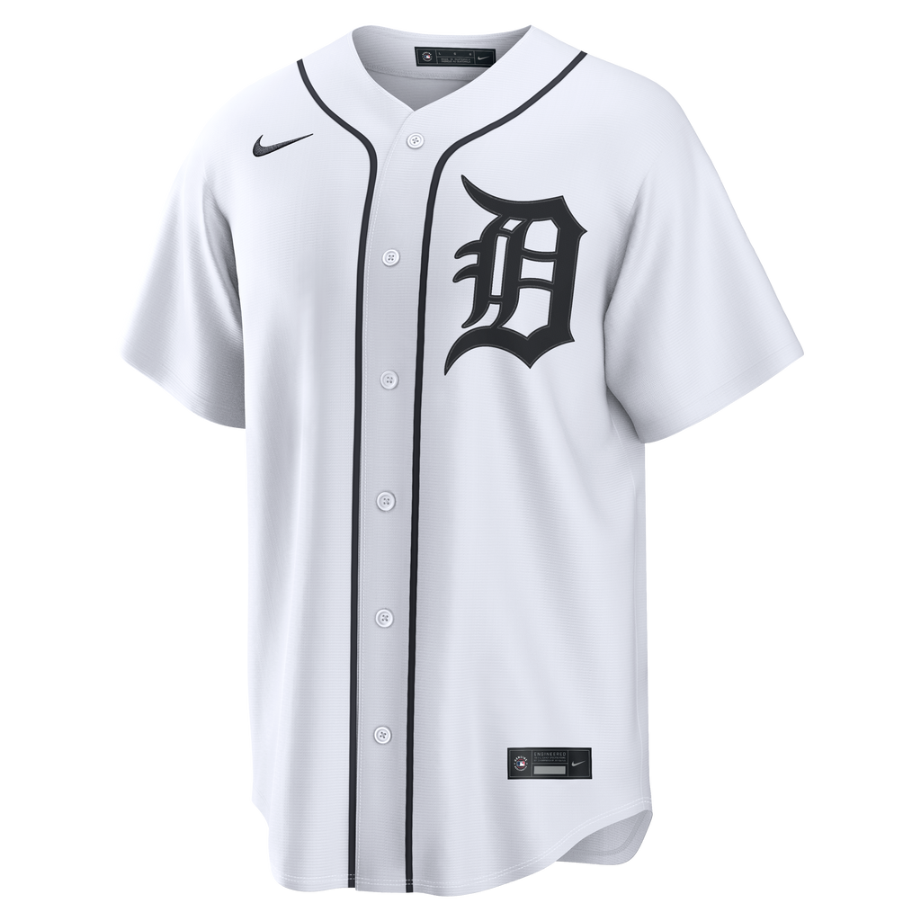 Men's Detroit Tigers Javier Báez Nike White Home Replica Jersey - 3