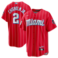 Men's Miami Marlins Jazz Chisholm Jr. Nike Red City Connect Replica Jersey