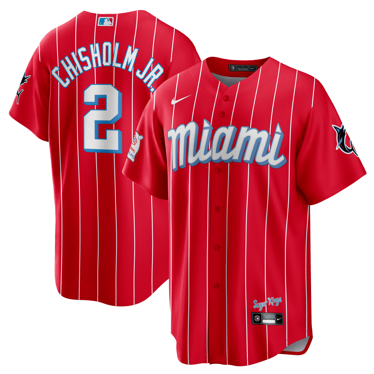 Men's Miami Marlins Jazz Chisholm Jr. Nike Red City Connect Replica Jersey