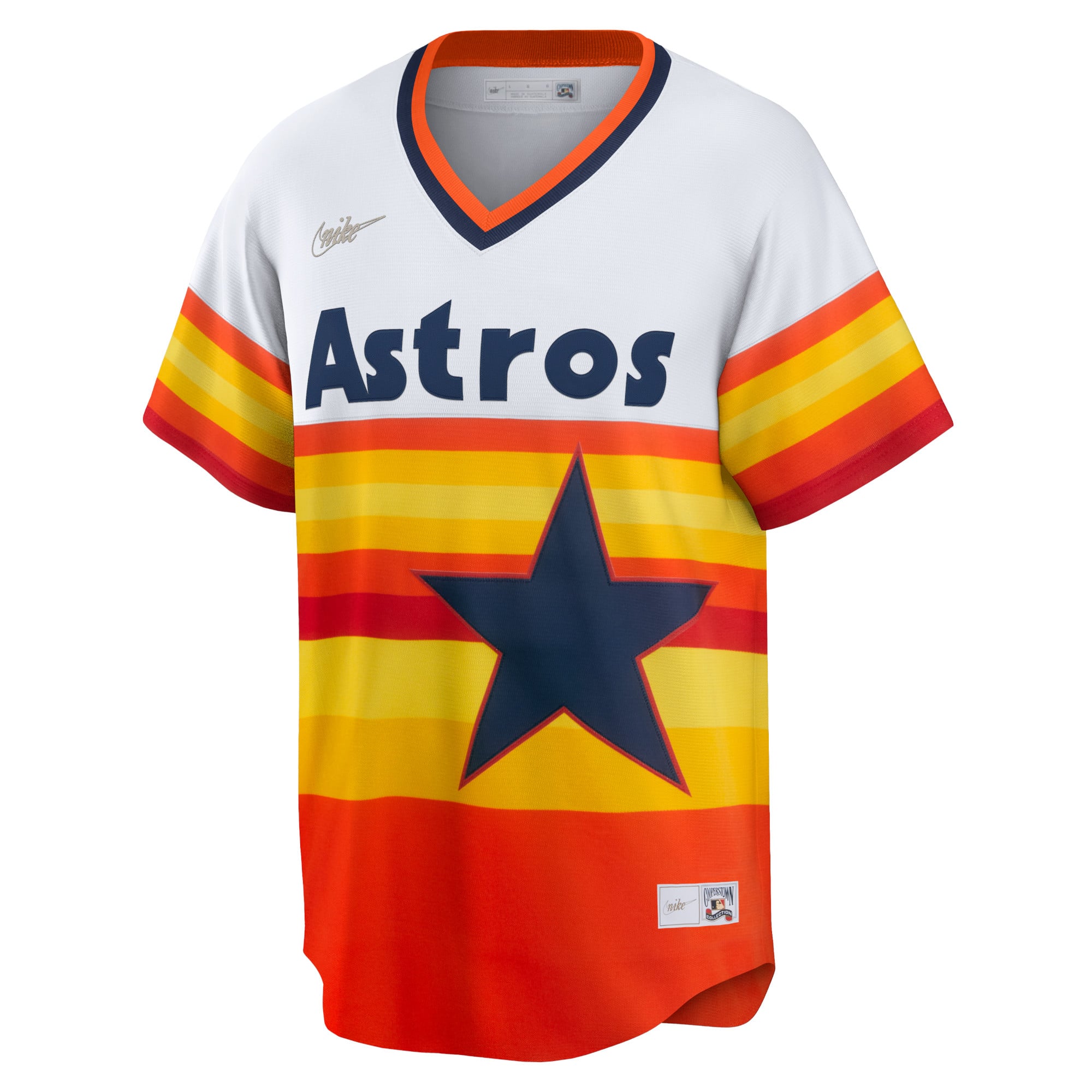 Men's Houston Astros Jeff Bagwell Nike White Home Cooperstown Collection Player Jersey - 3