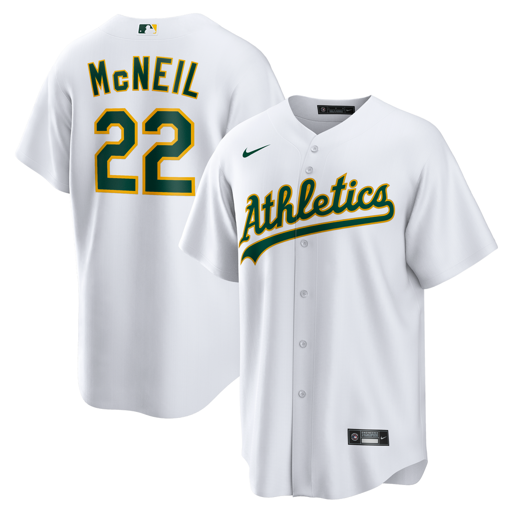 Men's Athletics Jeff McNeil Nike White Home Replica Jersey - 2