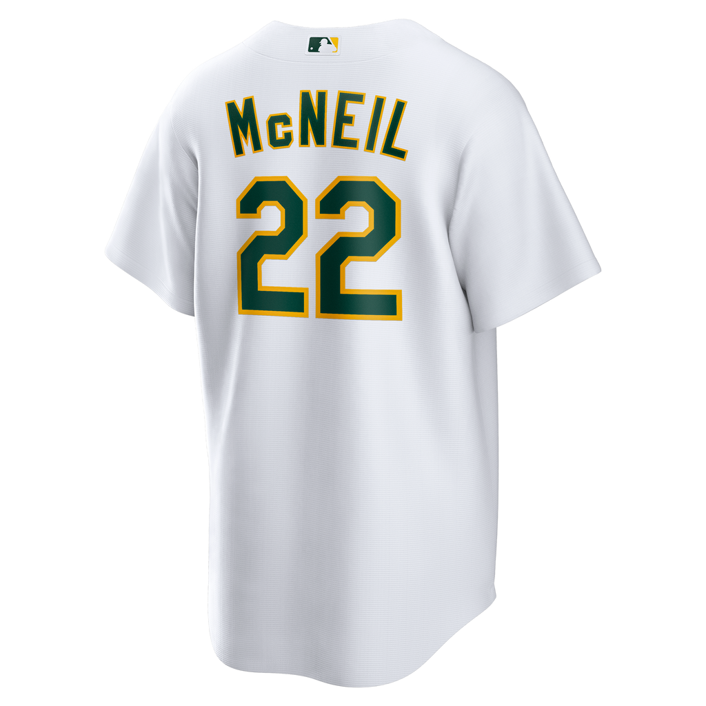 Men's Athletics Jeff McNeil Nike White Home Replica Jersey - 4