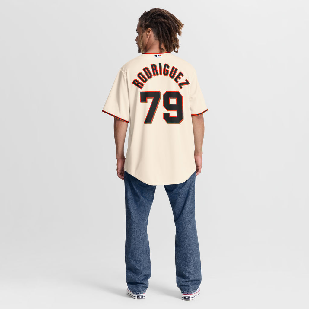 Men's San Francisco Giants Jesus Rodriguez Nike Cream Home Replica Jersey - 4