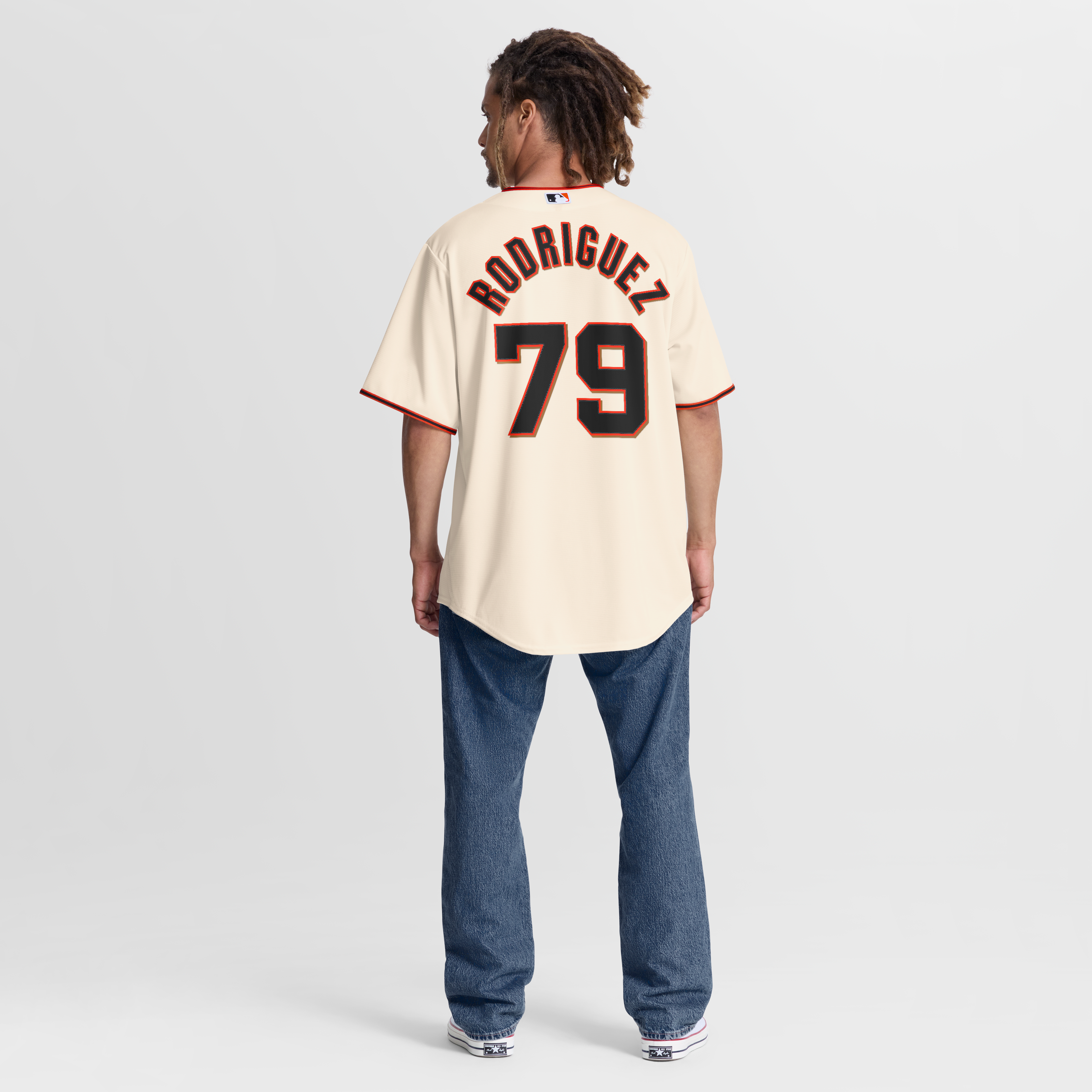 Men's San Francisco Giants Jesus Rodriguez Nike Cream Home Replica Jersey - 4