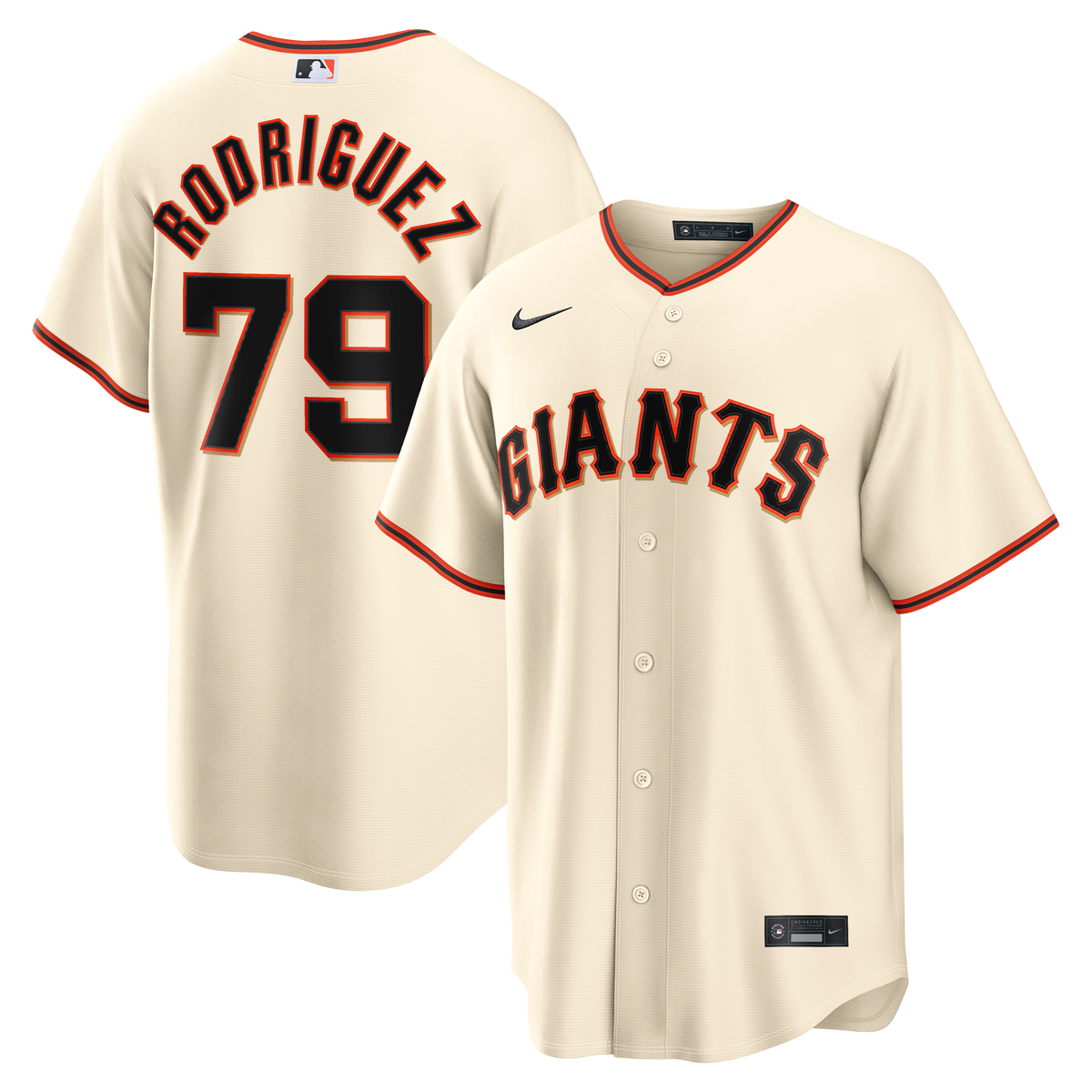 Men's San Francisco Giants Jesus Rodriguez Nike Cream Home Replica Jersey