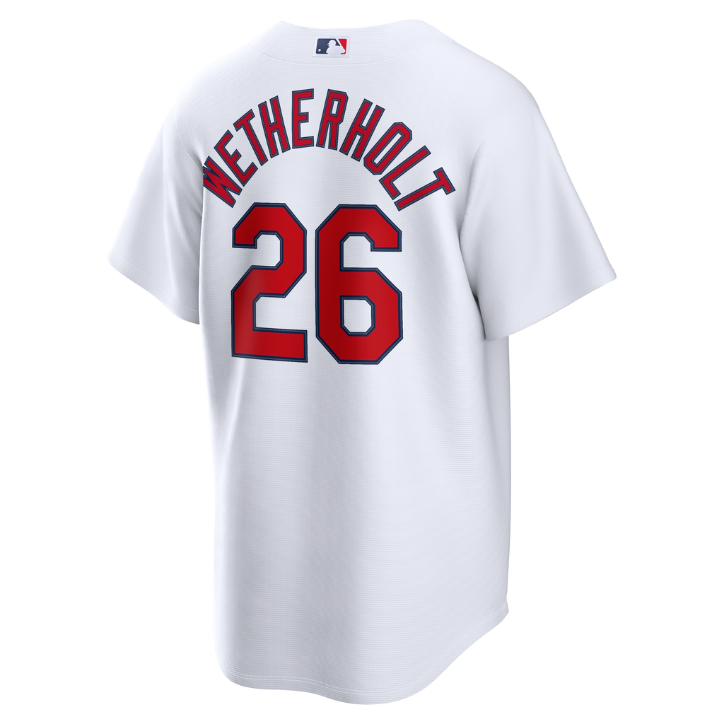 Men's St. Louis Cardinals JJ Wetherholt Nike White Home Replica Jersey - 4