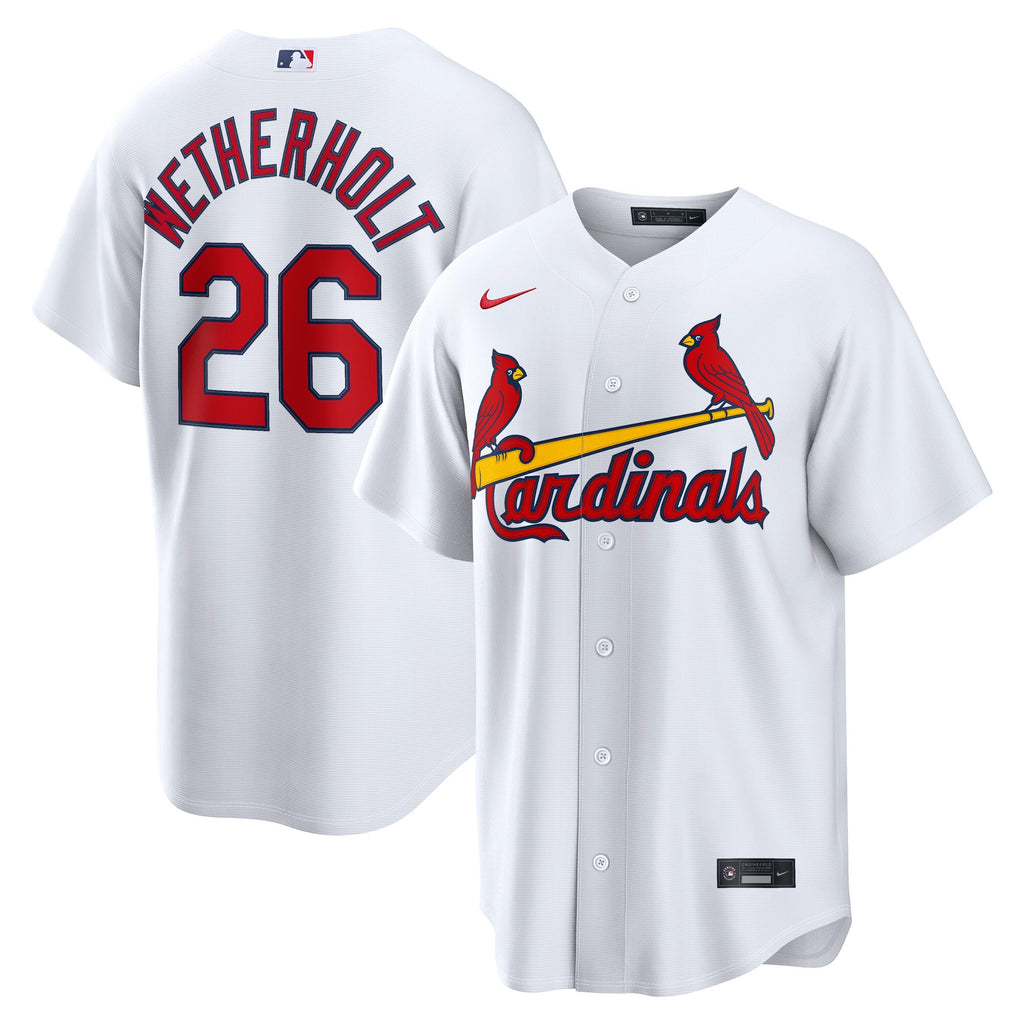 Men's St. Louis Cardinals JJ Wetherholt Nike White Home Replica Jersey