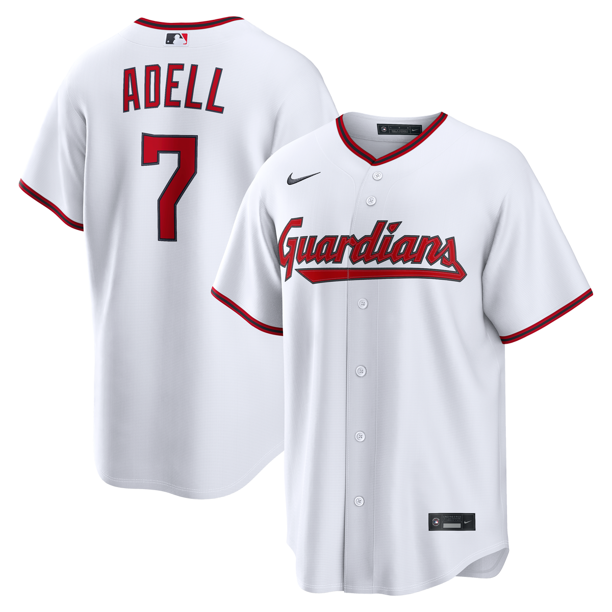 Men's Cleveland Guardians Jo Adell Nike White Home Replica Jersey