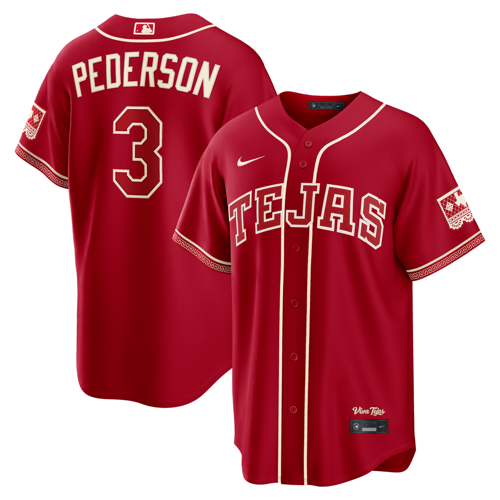 Men's Texas Rangers Joc Pederson Nike Red 2026 City Connect Stadium Jersey