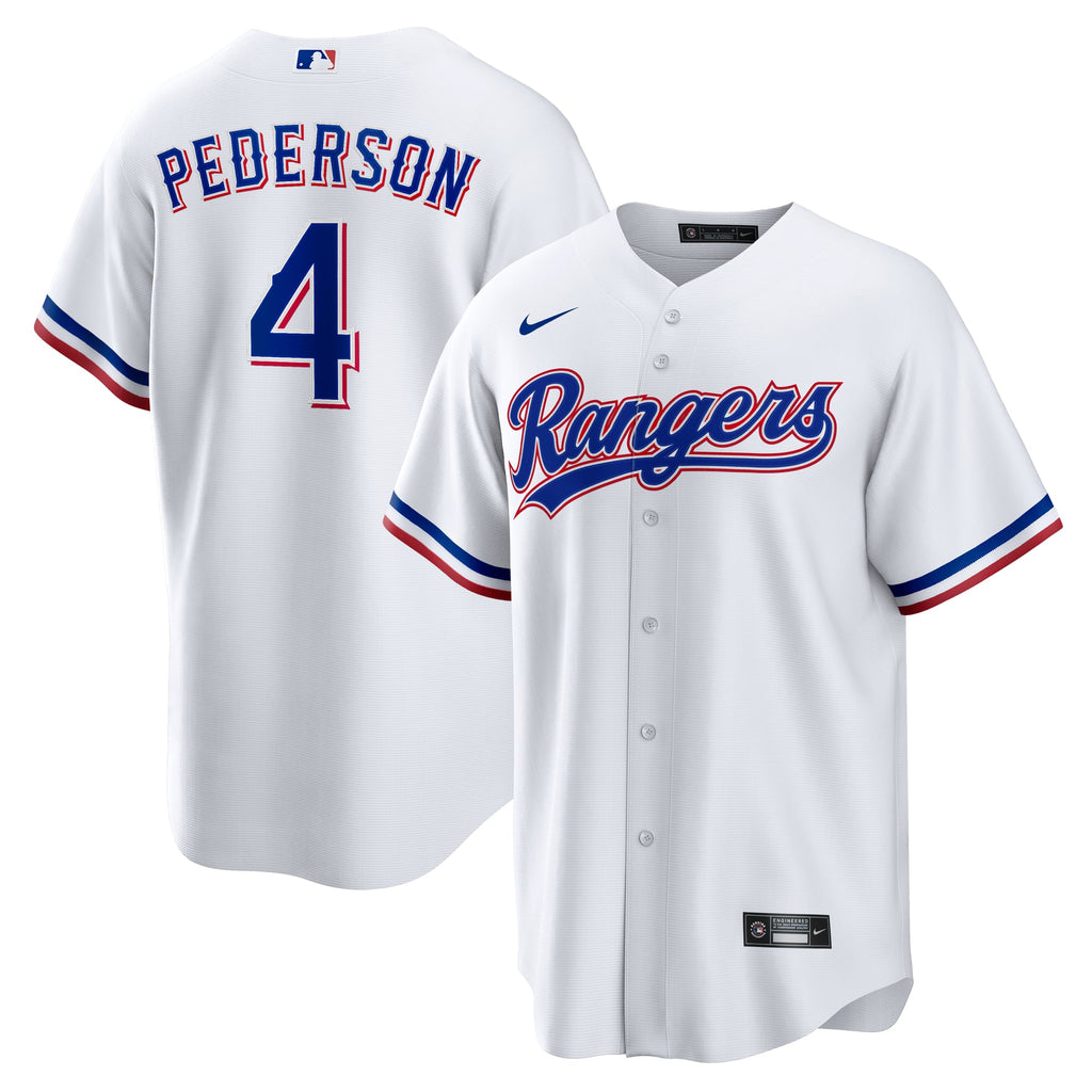 Men's Texas Rangers Joc Pederson Nike White Home Replica Jersey - 2