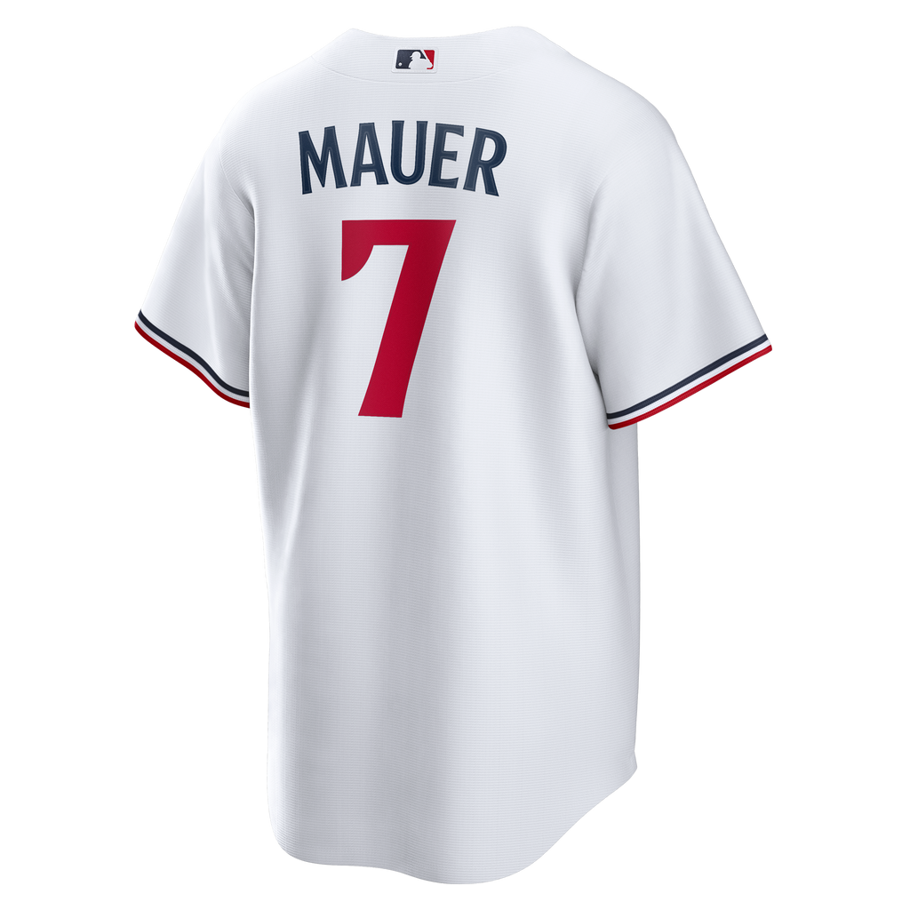 Men's Minnesota Twins Joe Mauer Nike White Home Retired Player Replica Jersey - 4
