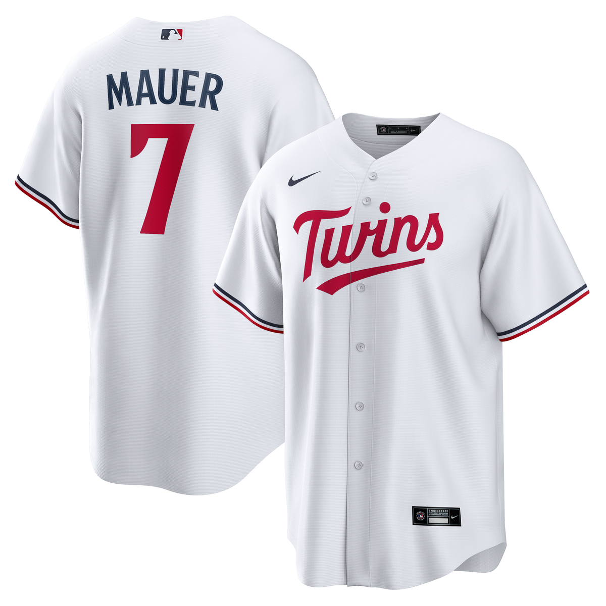 Men's Minnesota Twins Joe Mauer Nike White Home Retired Player Replica Jersey