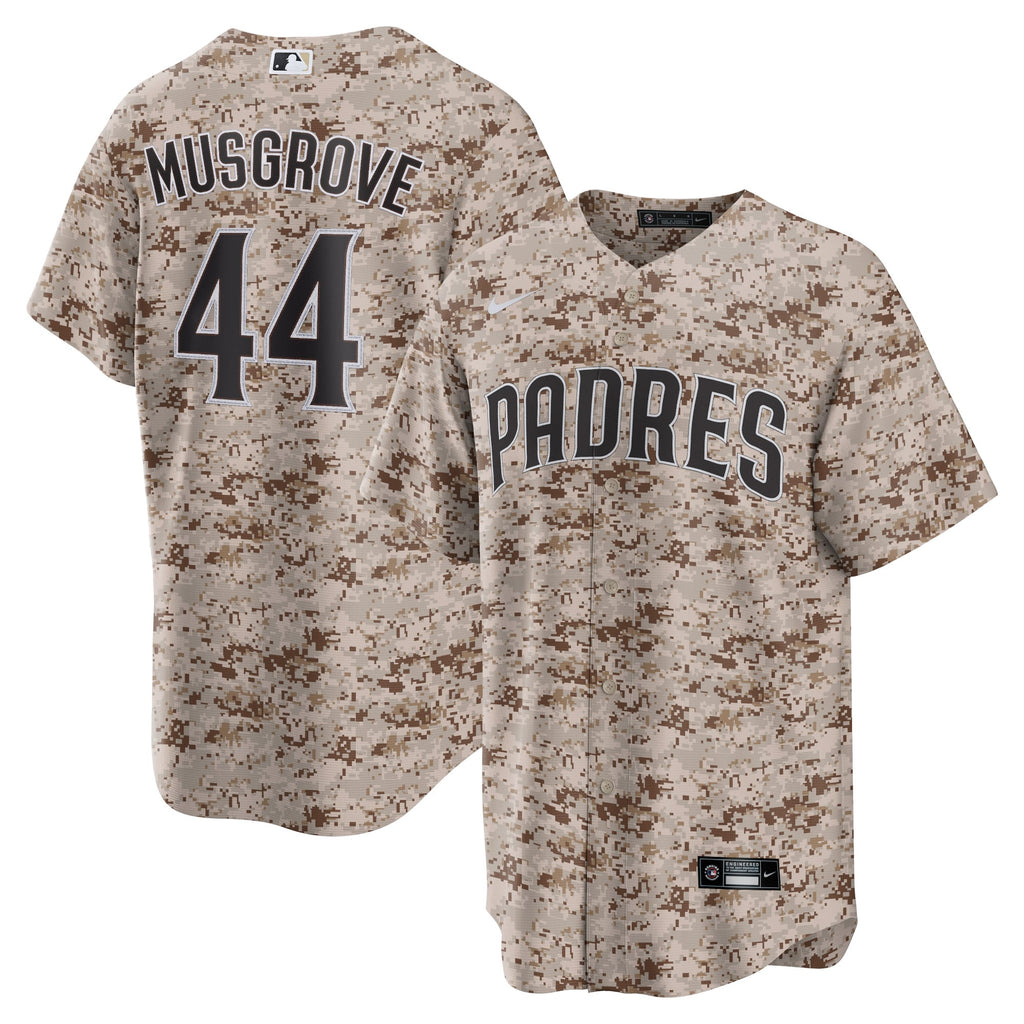 Men's San Diego Padres Joe Musgrove Nike Camo USMC Alternate Replica Player Jersey - 2