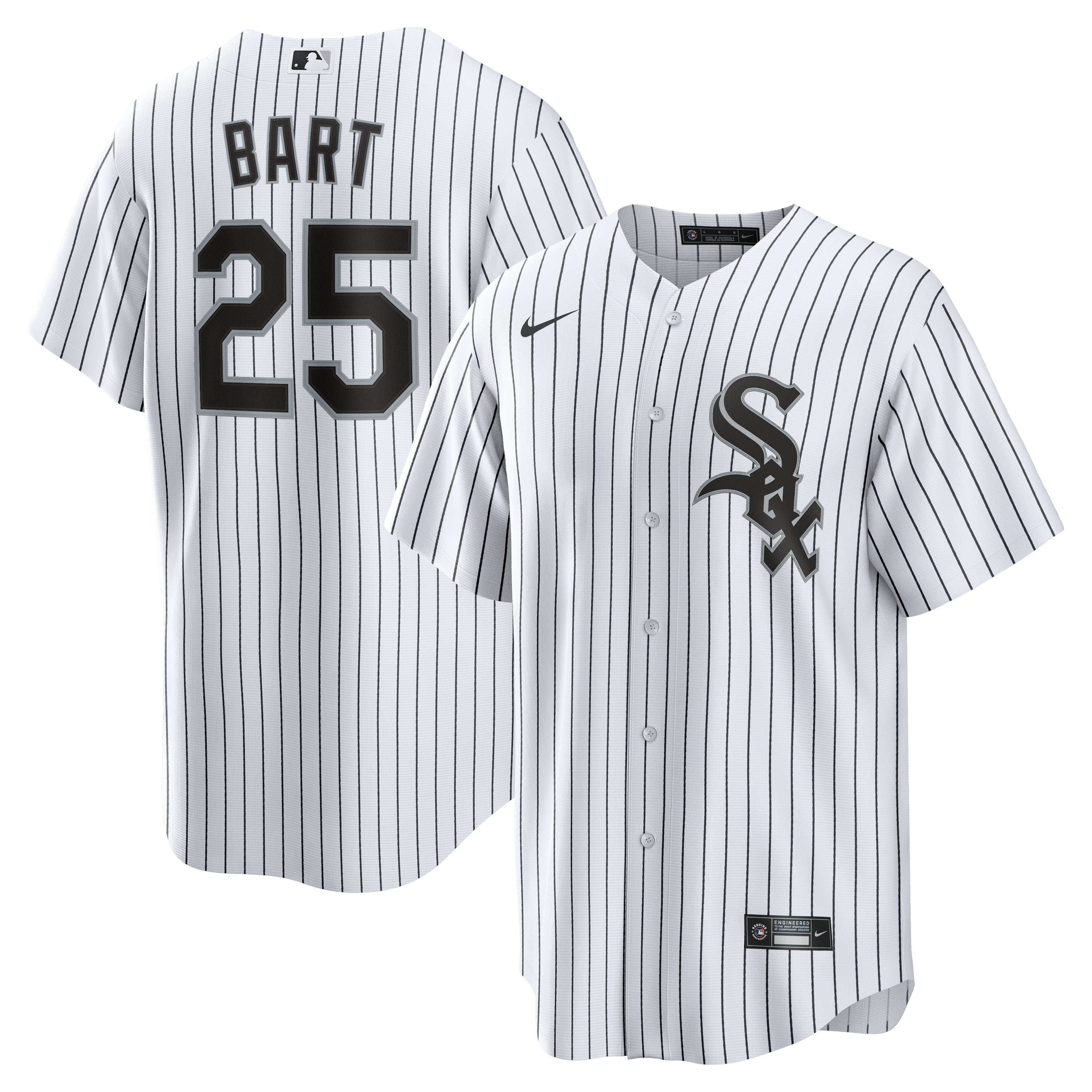 Men's Chicago White Sox Joey Bart Nike White Home Replica Jersey - 2