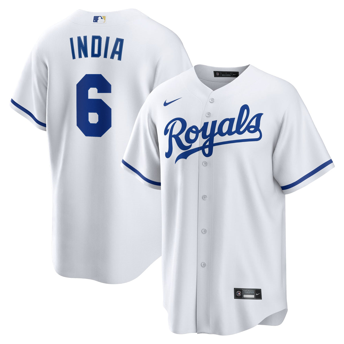 Men's Kansas City Royals Jonathan India Nike White Home Replica Player Jersey - 2