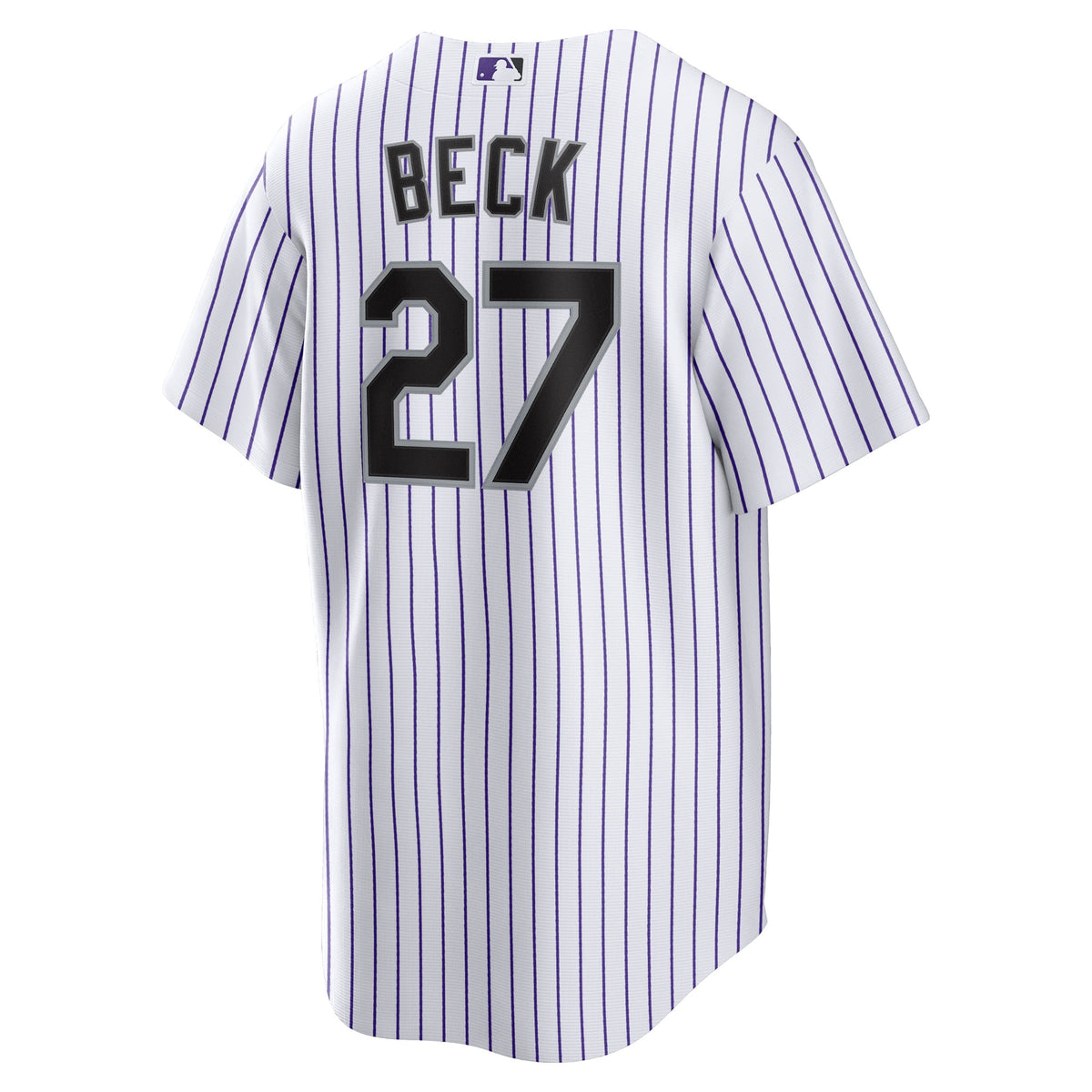 Men's Colorado Rockies Jordan Beck Nike White Home Replica Jersey - 4