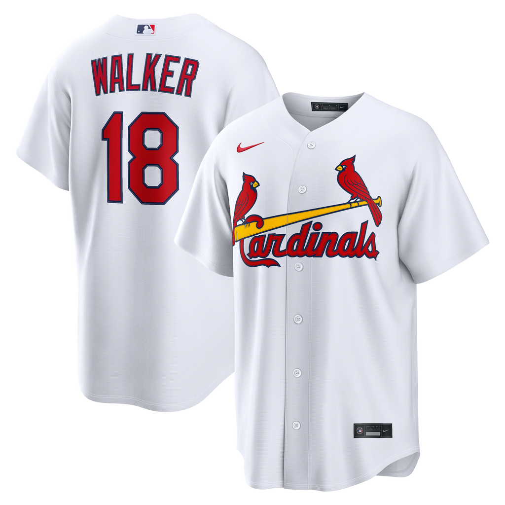 Men's St. Louis Cardinals Jordan Walker Nike White Home Replica Jersey