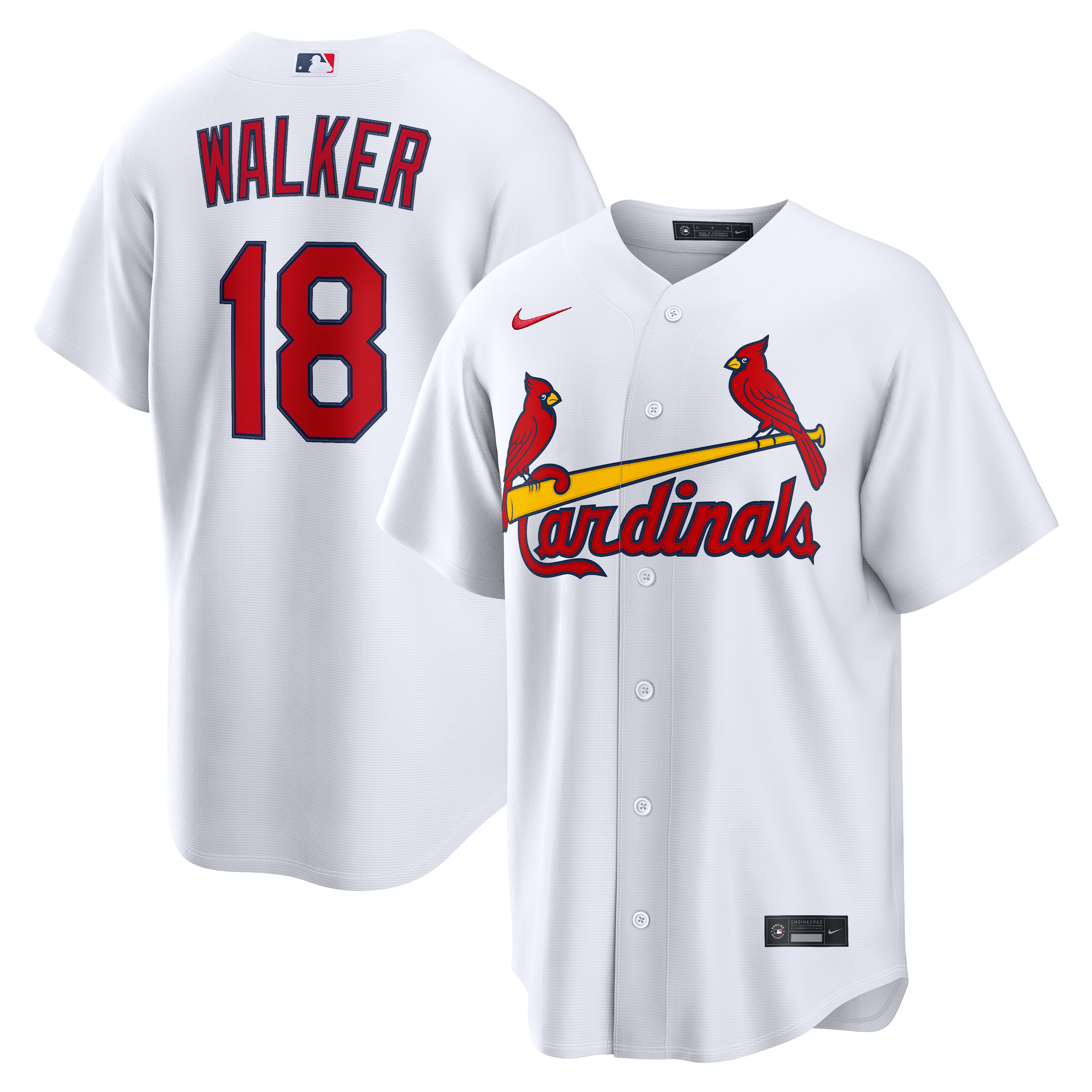 Men's St. Louis Cardinals Jordan Walker Nike White Home Replica Jersey
