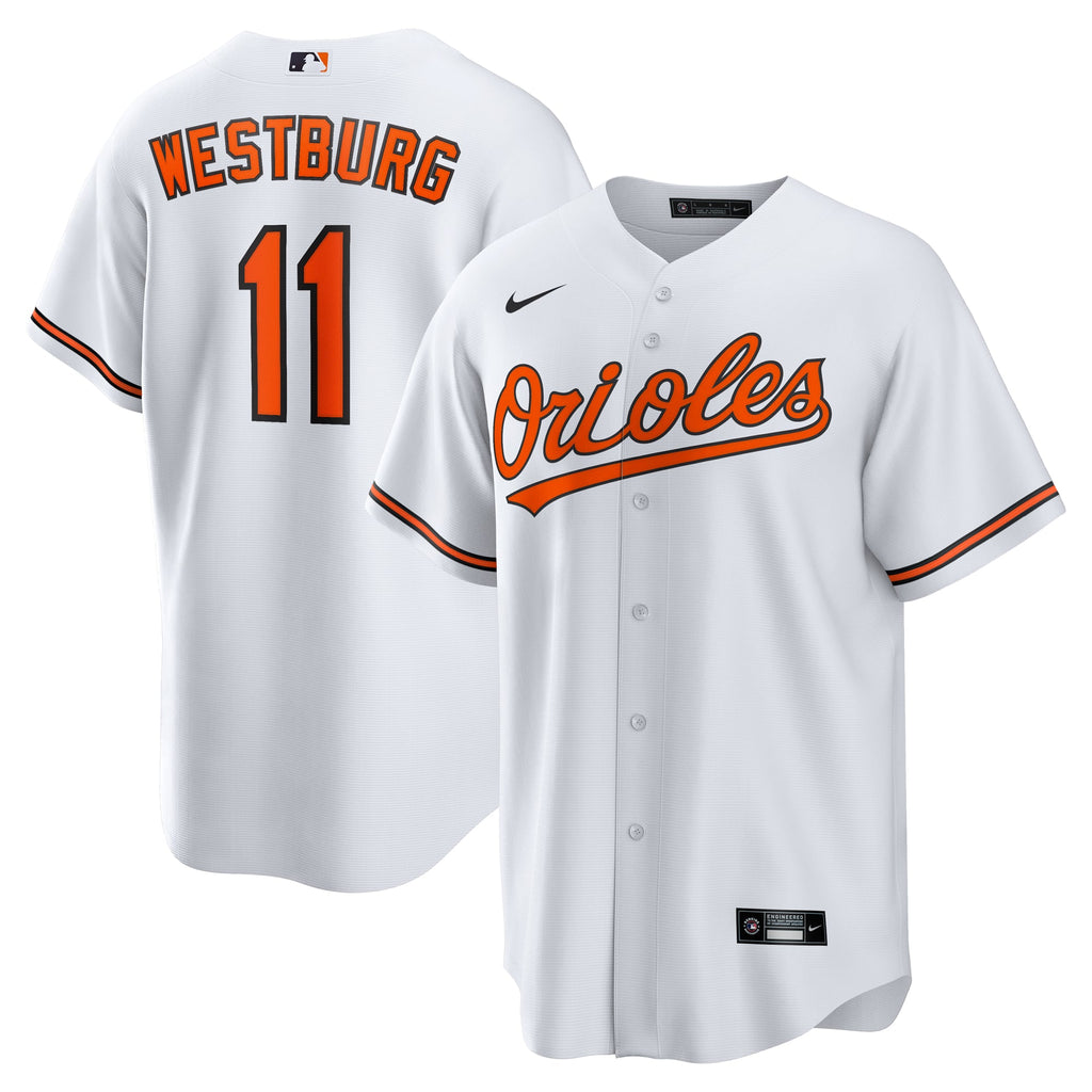 Men's Baltimore Orioles Jordan Westburg Nike White Home Replica Jersey - 2